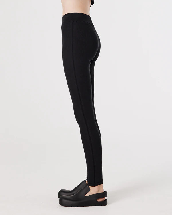 Jac + Mooki Rib Legging Jet Black