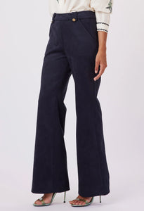 Once Was Outland Faux Suede Flared Leg Pant