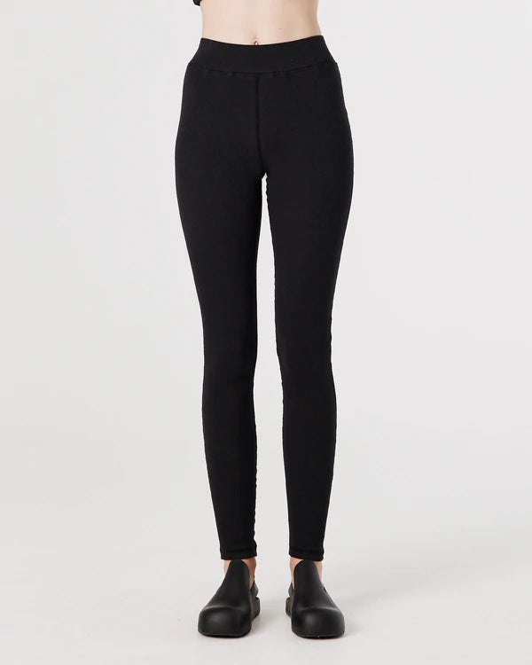 Jac + Mooki Rib Legging Jet Black