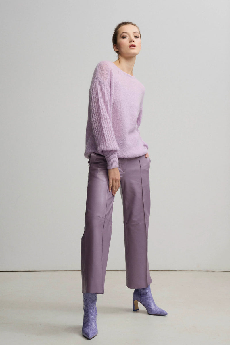 Raw by Raw Sloan Lilac Puffy Sleeve Knit