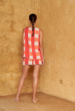 Load image into Gallery viewer, Frankie + Dash Utility Shorts Coral Gingham
