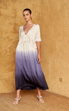 Load image into Gallery viewer, Frankie + Dash Frilled Kaftan Maxi Dress Navy Dip Due