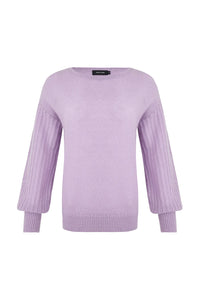 Raw by Raw Sloan Lilac Puffy Sleeve Knit