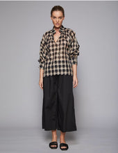 Load image into Gallery viewer, Zoe Kratzmann Plunge Top Camel Sheer Check