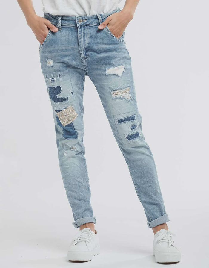 Italian Star Paisley Patch Jean